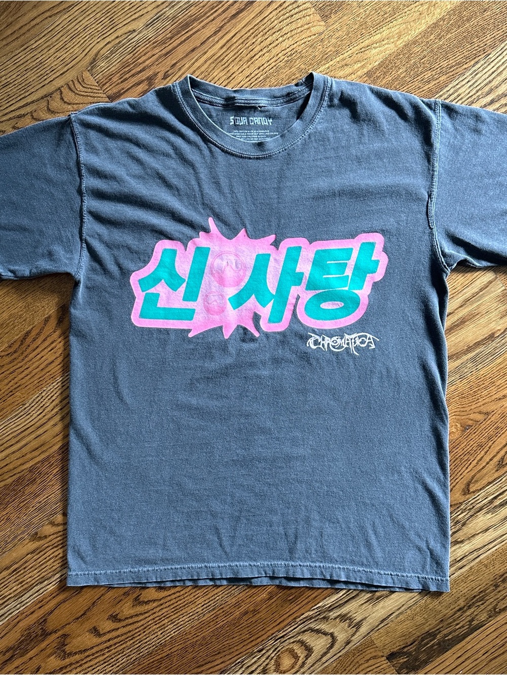 Lady Gaga & Blackpink Sour Candy Gray T-Shirt L